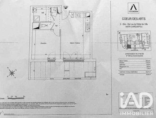 Appartement à vendre 2 pièces 44 m² Carquefou