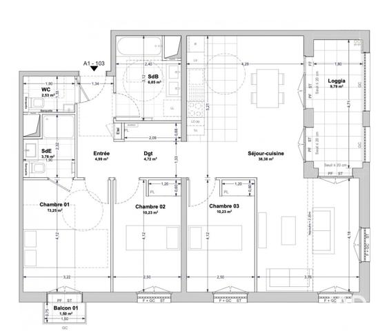 Appartement à vendre 4 pièces 94 m² La Rochelle