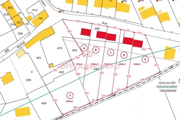 Terrain à vendre de 1 000 m²