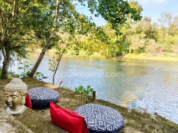 Deux maisons en une avec ponton privé sur l'Adour