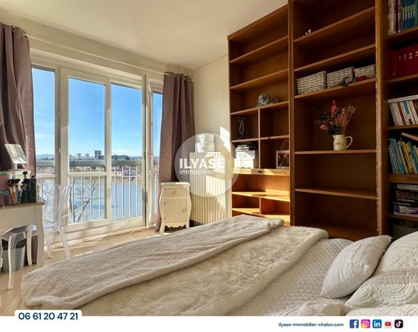 Chalon-sur-Saône (71100) Appartement T5 | 103 m² | Double balcon | Vue imprenable sur Chalon-sur-Saône | Place de parking privative