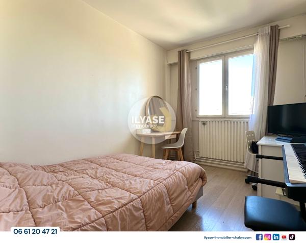 Chalon-sur-Saône (71100) Appartement T5 | 103 m² | Double balcon | Vue imprenable sur Chalon-sur-Saône | Place de parking privative