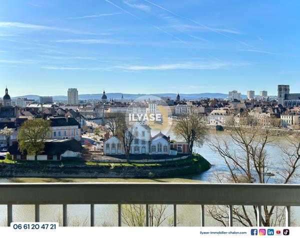 Chalon-sur-Saône (71100) Appartement T5 | 103 m² | Double balcon | Vue imprenable sur Chalon-sur-Saône | Place de parking privative