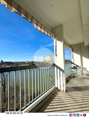 Chalon-sur-Saône (71100) Appartement T5 | 103 m² | Double balcon | Vue imprenable sur Chalon-sur-Saône | Place de parking privative