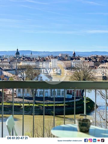 Chalon-sur-Saône (71100) Appartement T5 | 103 m² | Double balcon | Vue imprenable sur Chalon-sur-Saône | Place de parking privative