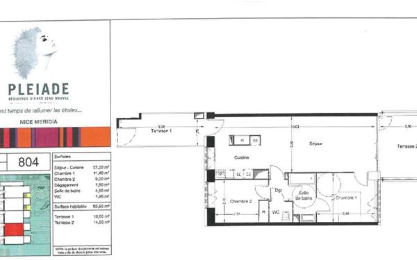 Appartement à vendre    3 pièces • 64,16 m2 Nice