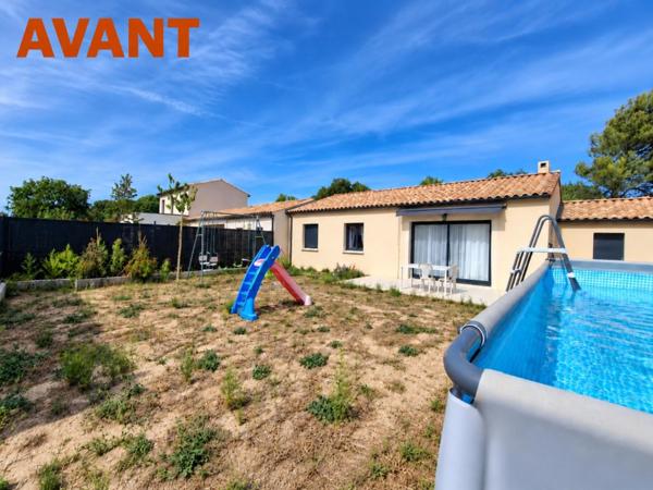 Plain-pied 2025, état neuf, 3 chambres, garage