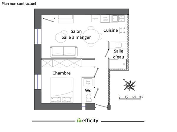 Appartement
         2 pièces
        - 37 m² Exclusivité 195 000 € *