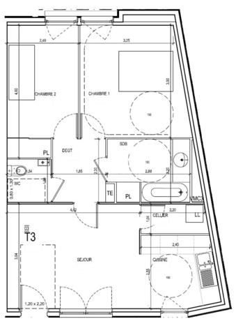 Appartement Nanterre 3 pièce(s) €367 500 ** - Référence 15060
