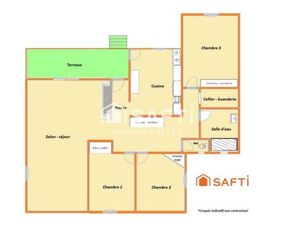 Maison 3 faces + appartement indépendant et garage