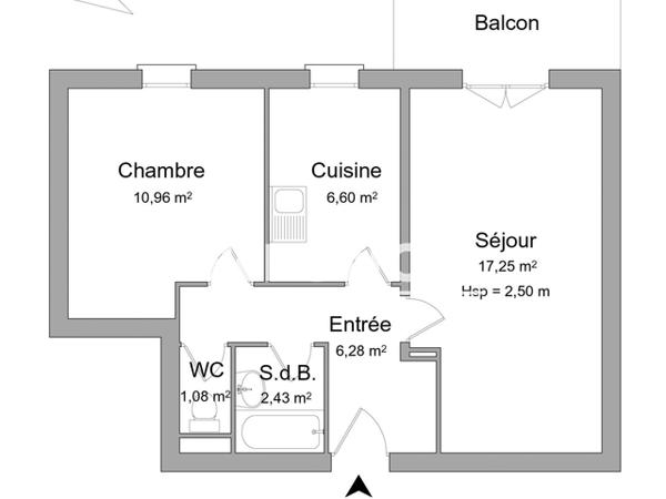 Location Appartement 2 pièces 44.6 m² - 11 RUE DE LA RHEINMATT Strasbourg 67100