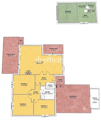 Maison
         5 pièces
        - 117 m² Exclusivité 350 000 € *