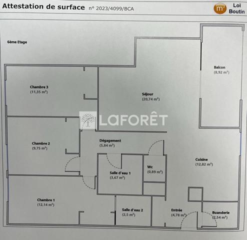 Location appartement Lyon 07 - 4 pièce(s) - 87 m² - 1 840 €/mois