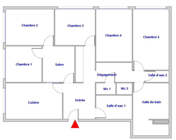 Grand appartement T6 de 103 m², idéal pour la colocation ou une famille