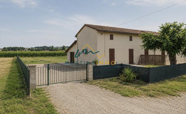 Maison T4 climatisé avec jardin et garage à GONTAUD DE NOGARET (47)