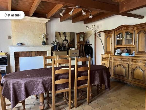 Maison à vendre 127 680 € Merpins 4 p 110 m² DPE C