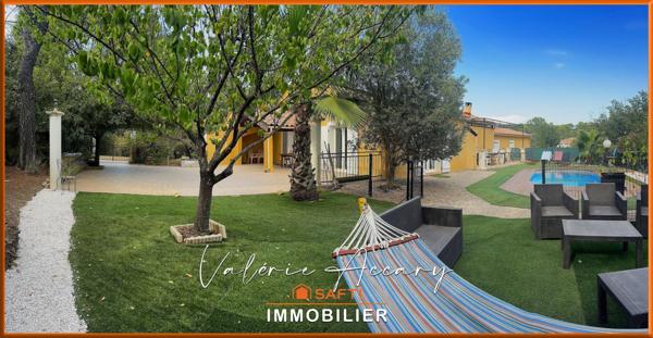 Rocbaron : Maison individuelle de 202 m² sur un terrain de 1703 m² avec 6 chambres, piscine, garage, T2 indépendant…...