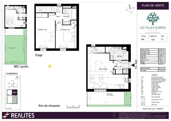Saint Brieuc Proche stade Fred Aubert Agréable T3 Duplex avec jardin,  
St brieuc 22000