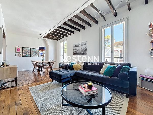 ISSY LES MOULINEAUX - QUARTIER LA FERME - Vente d'un appartement 3 pièces en duplex traversant en dernier étage