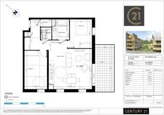 Appartement T3 à vendre  3 pièces - 64,70 m2 RUMILLY - 74