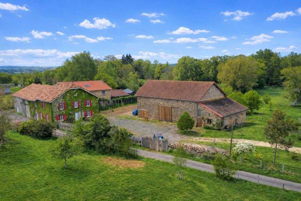 Maison ancienne - La coquille Corps de ferme avec 8 hectares et dépendances – Parc Périgord Limousin