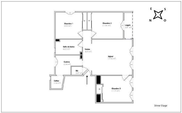 Un appartement environ 68 m²