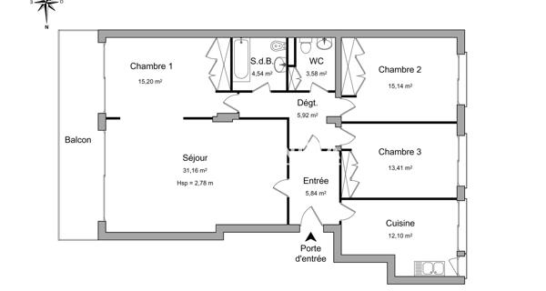 Location Appartement 4 pièces 106.89 m² - La Rochelle 17000