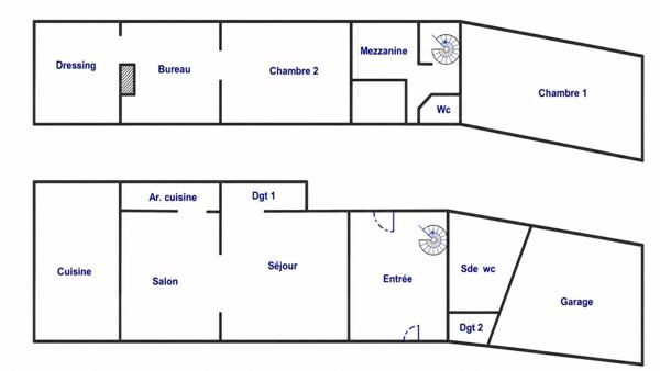 SENONCHES 28250 Maison individuelle rénovée - 2 chambres - Cave - Garage - Jardin - 159 000  HAI