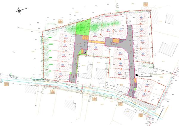 Co-EXCLUSIVITE - GEVEZE,  Rue de Rennes, en lotissement reste 6 terrains à bâtir de 311m² à 447 m²