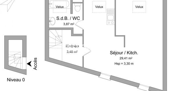 Location Studio 36.76 m² - Honfleur 14600