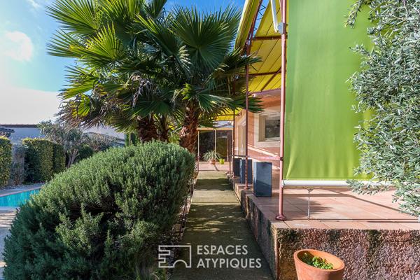 Maison familiale contemporaine avec piscine et studio indépendant