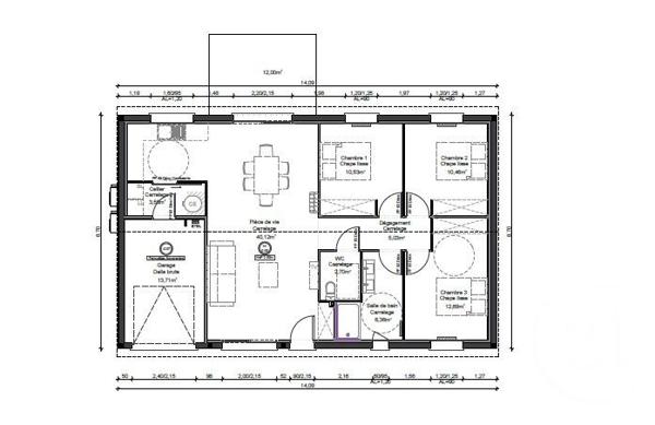 Maison à vendre  4 pièces - 91 m2 BRESSOLS - 82