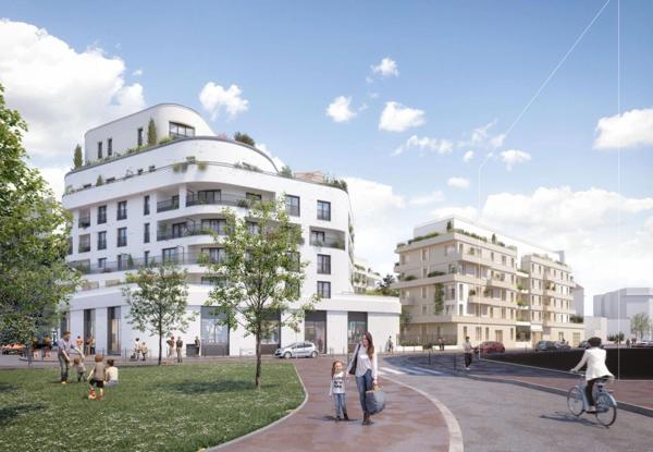 appartement T5 neuf à vendre ASNIERES SUR SEINE (92), surface hab. 96.36 m2 + balcon 8.43 m2 + park s-sol.