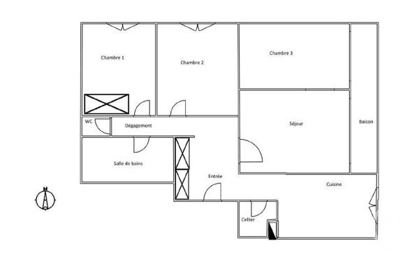 Appartement F4 à vendre  4 pièces - 90,22 m2 BRON - 69