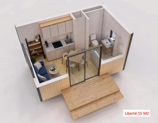 Maison 1 pièce - 15 m²