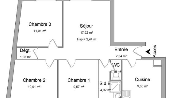 Location Appartement 4 pièces 66.65 m² - Conflans-sainte-honorine 78700