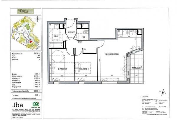 Appartement 3 pièces - 44300 Nantes