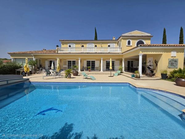 Villa de caractère de 275 m² - Parc paysagé de 5489 m² - 5 Chambres - Piscine - Sous-sol de 180 m² - 83720 Trans-en-Provence - Réf 87272351