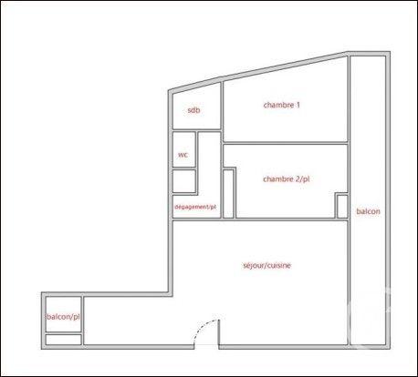 Appartement F3 à vendre  3 pièces - 95 m2 MARSEILLE - 13005