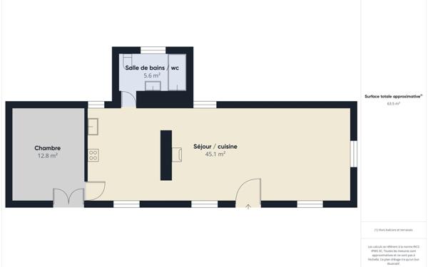 Maison à vendre    2 pièces •  Bernay