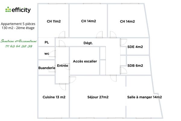 Appartement 5 pièces - 130 m² Exclusivité