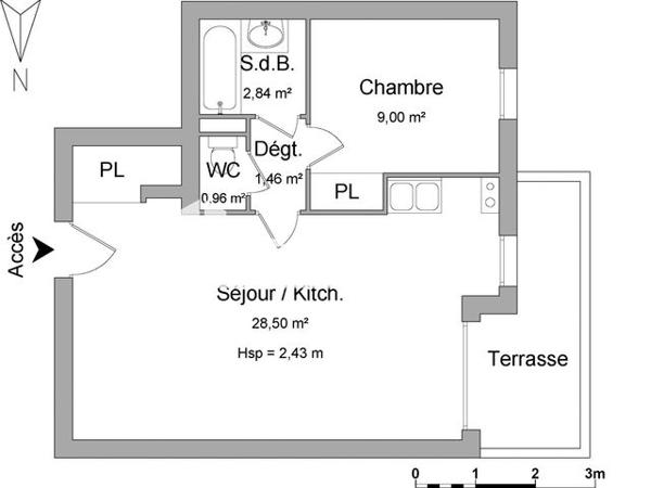 Location Appartement 2 pièces 42.8 m² - 1-2-4-6 RUE EUGENIE DE GUERIN Montauban 82000