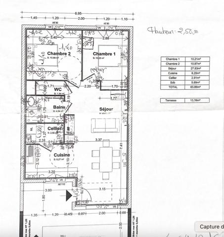 Maison 3 pièces - 63 m²
