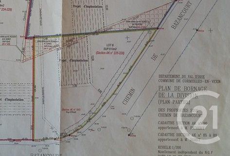 Terrain à vendre  513 m2 CORMEILLES EN VEXIN - 95