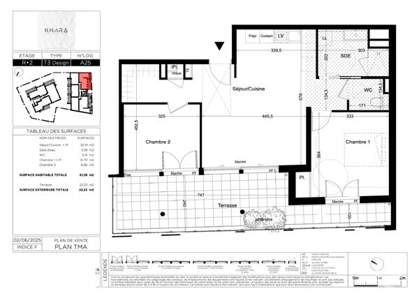 Appartement T3 à vendre  3 pièces - 61,41 m 2   CASTELNAU LE LEZ  - 34
