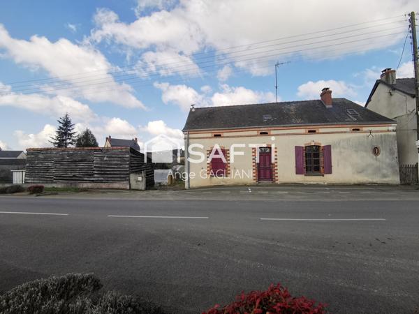 Maison 4 chambres à fort potentiel sur grand terrain à l’entrée de Cossé-Le-Viivien
