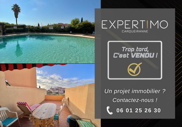 Carqueiranne (83320) Appartement Type 2 avec garage et accès piscine entre le centre-ville et la mer