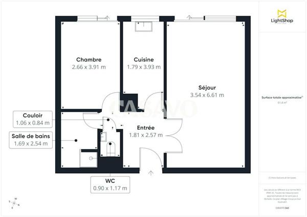 Vente Appartement 2 pièces de 60m² - 92130 Issy-les-Moulineaux