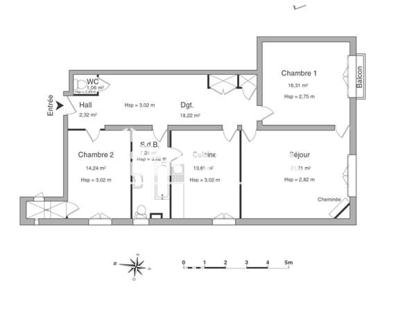 Location Appartement 3 pièces 94.33 m² - 16 RUE FIGAROL Tarbes 65000