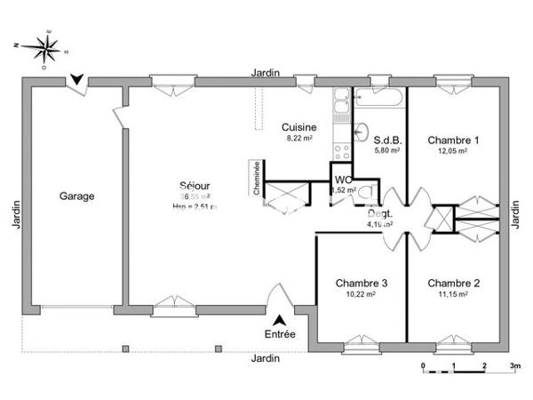 Location Maison 4 pièces 89.7 m² - 20 ROUTE DE NOUAILLE Nieuil L'espoir 86340